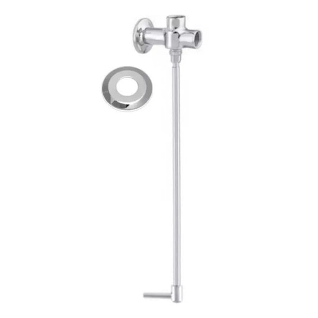 Registro Misturador Desviador Para Chuveiro 40cm 1/4 Volta Alavanca Prateado