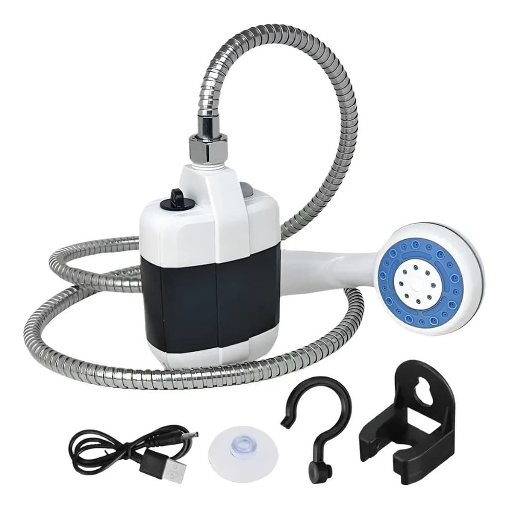 Chuveiro de acampamento recarregável portátil, Design à prova d'água