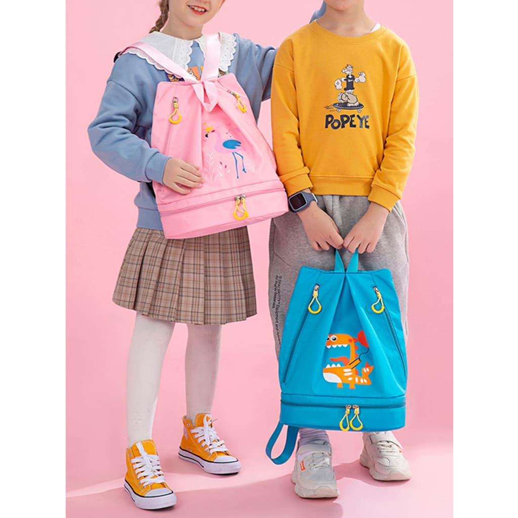 Crianças dedicada saco de natação seco molhado separação meninos meninas equipamentos à prova dwaterproof água saco arma