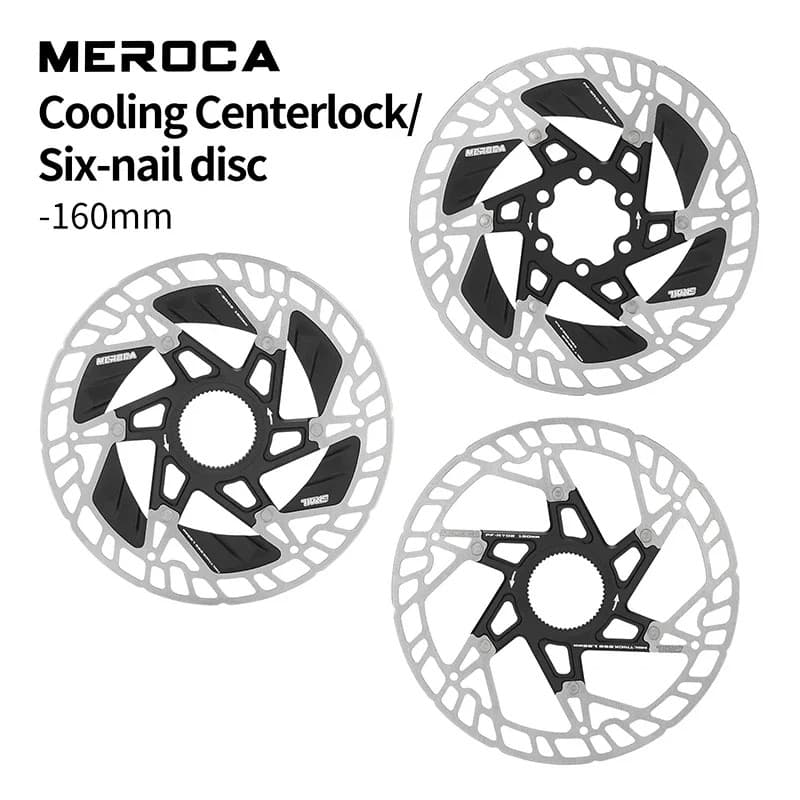Rotor De Freio De Bicicleta Ultraleve MEROCA 160 Mm De Diâmetro Oco 6 Parafusos/Bloqueio Central