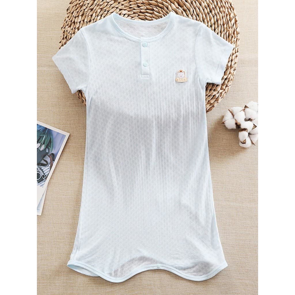 Verão bebê estendido camisola pijamas das mulheres dos homens bebê fino pijamas camisola crianças estendidos pijamas cam