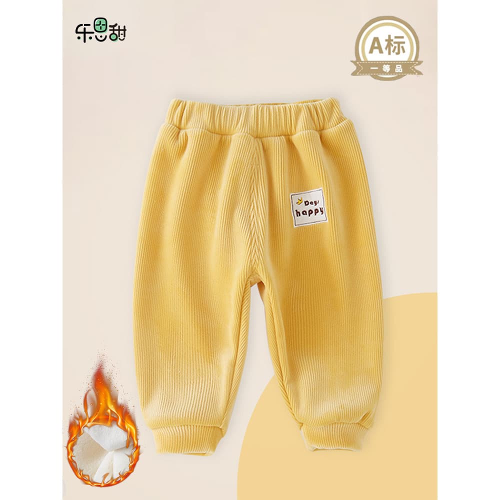 Calças de bebê outono inverno estilo forro de lã engrossado calças casuais Sweatpants roupas de bebê meninos meninas cri