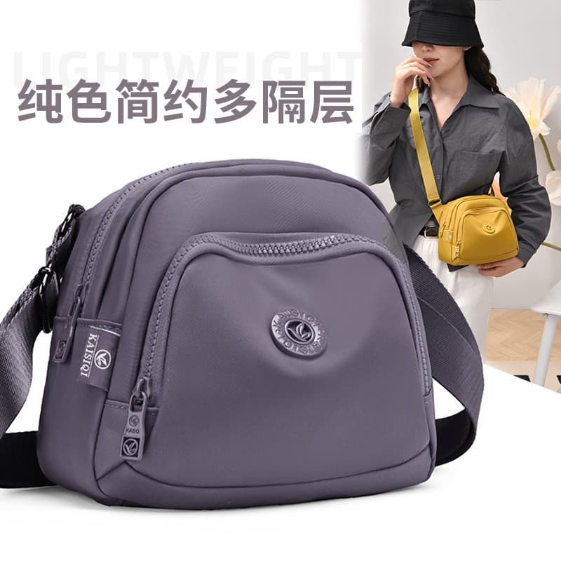 Bolsa feminina 2026 primavera novo estilo Cross-Border na moda leve náilon pano saco Design sentido bolsa de ombro Casua