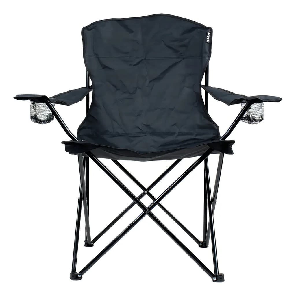Cadeira De Camping Reforçada Dobravel Kala 150kg Preta Pesca