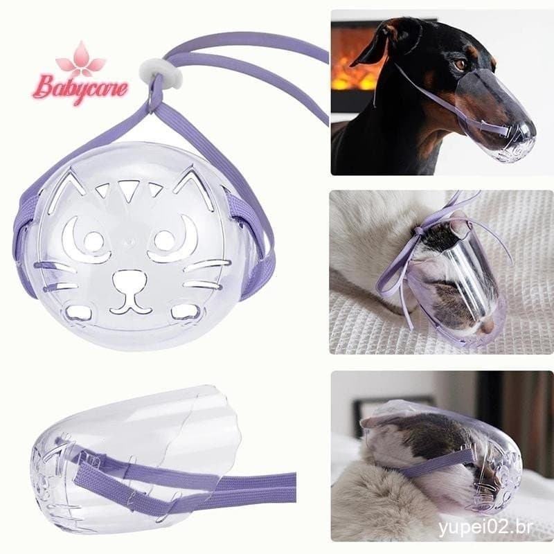Focinho Respirável Para Cães E Gatos , Anti-Mordida , Máscara Bucal Gatinhos , Limpeza De Banho , Novo
