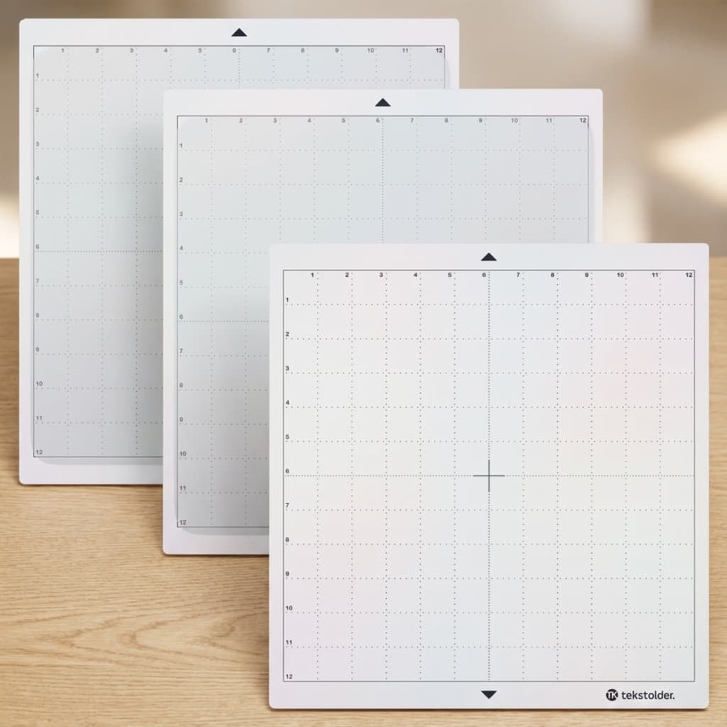 Kit TK De Base De Corte 30x30 Para Silhouette Cameo – 2 Com Cola + 1 Sem Cola Aplicada
