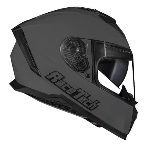 Capacete Race Tech Com Óculos Interno Volt Lançamento Nardo Grey MONOCOLOR MATTE BLACK 60