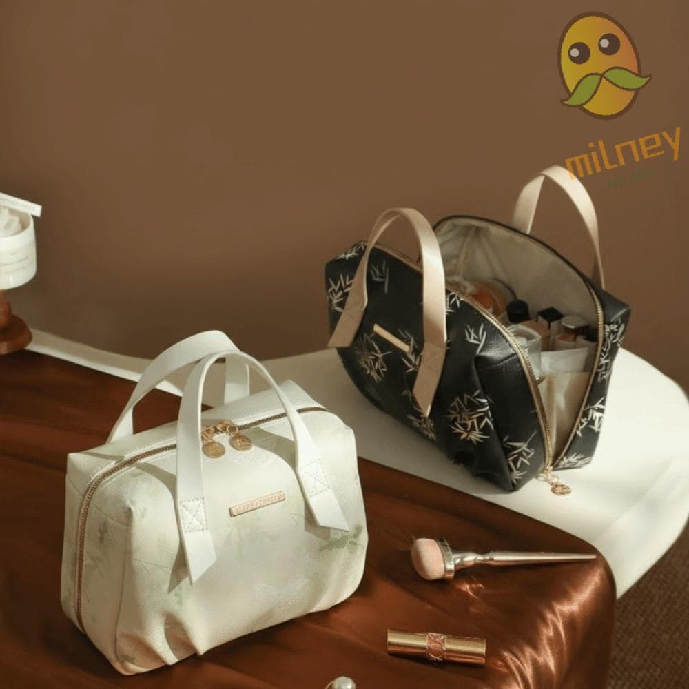 Bolsa De Maquiagem MILLNEY , Cosmética Com Impressão Portátil Higiene Pessoal Elegante À Prova D'água Estilo Chinês