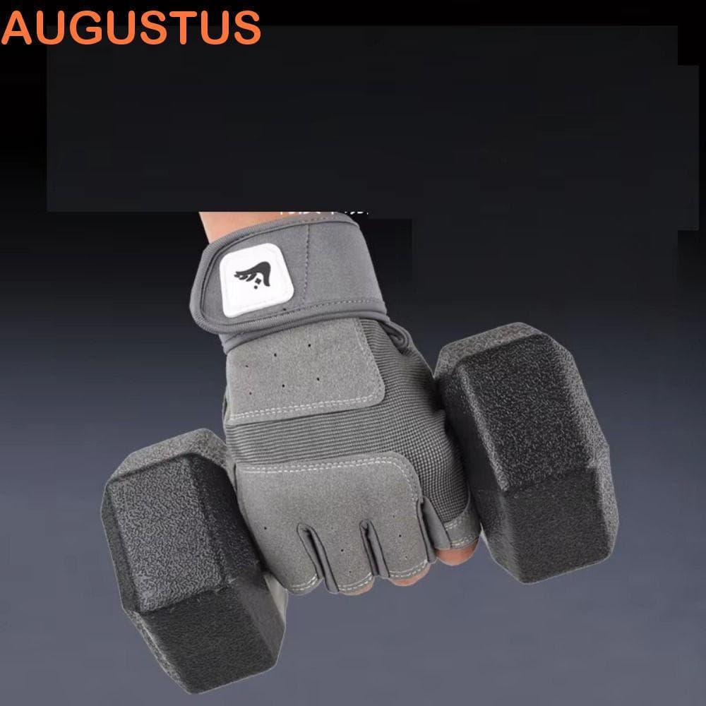 Luvas De Corrida AUGUSTUS , Vintage Resistentes Ao Desgaste Para Motocicleta Meio Dedo Sem Dedos