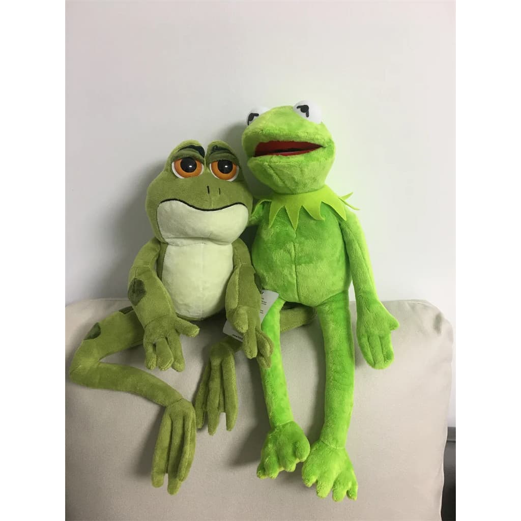 JAMXUN Novo Brinquedo de Pelúcia Sapo Kermit de 40cm, Presente de Aniversário e Natal, Adequado para Meninos e Meninas R