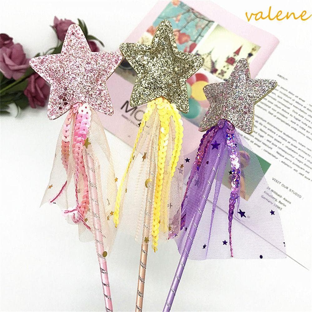 Varinha De Fada Estrela VALENE , Princesa Sonhadora Para Meninas Colorida De Plástico Com De Cinco Pontas Crianças