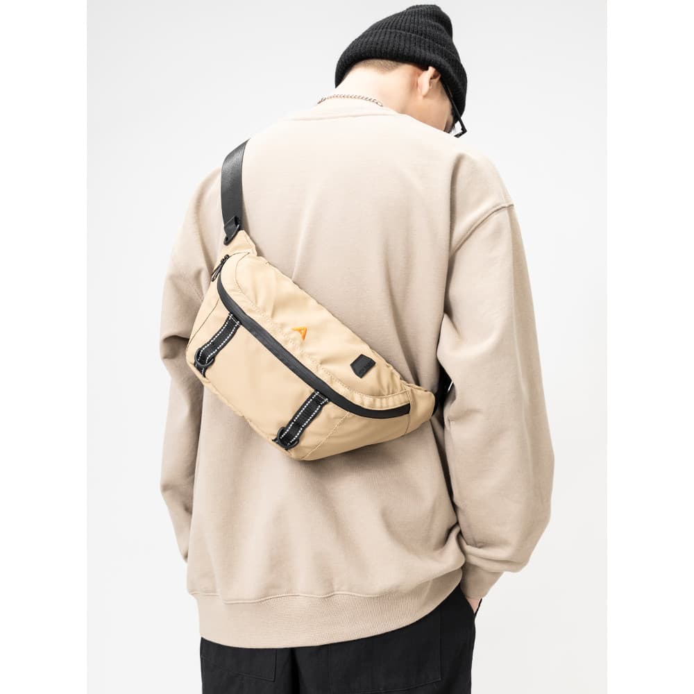 ABOYS Casual saco do mensageiro dos homens rua Wear saco de peito esportes cintura saco meninos estilo japonês de um omb