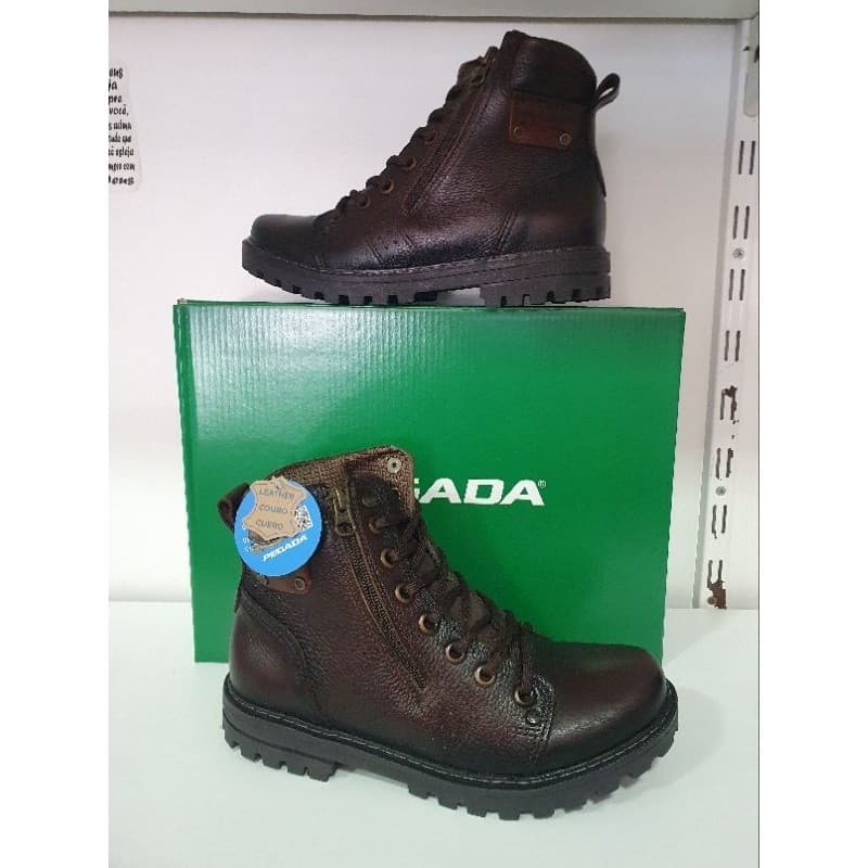 Pegada Bota Coturno em Couro Masculino Conforto e Maciez 181504