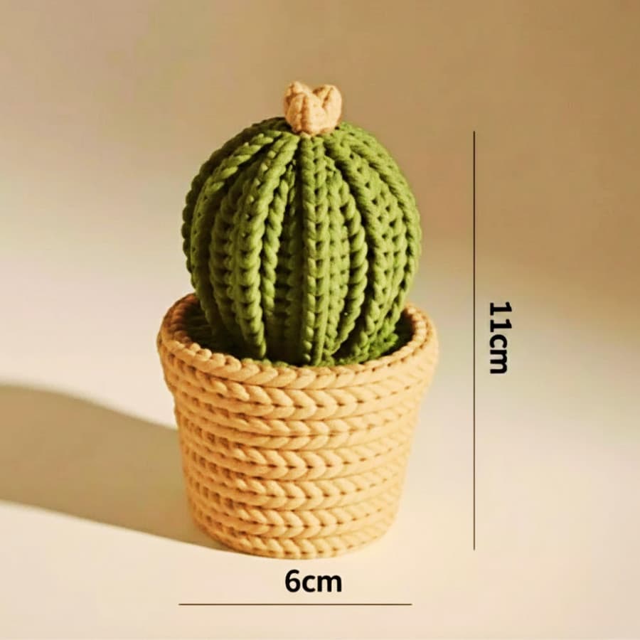 Na sua Casa Kit 3 Cacto    Tricô envio hj Planet