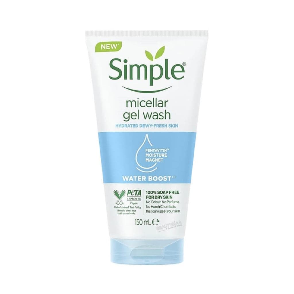 Gel de Limpeza Facial Micelar Simple Water Boost, 5 Oz (150 ML) (1 Unidade)