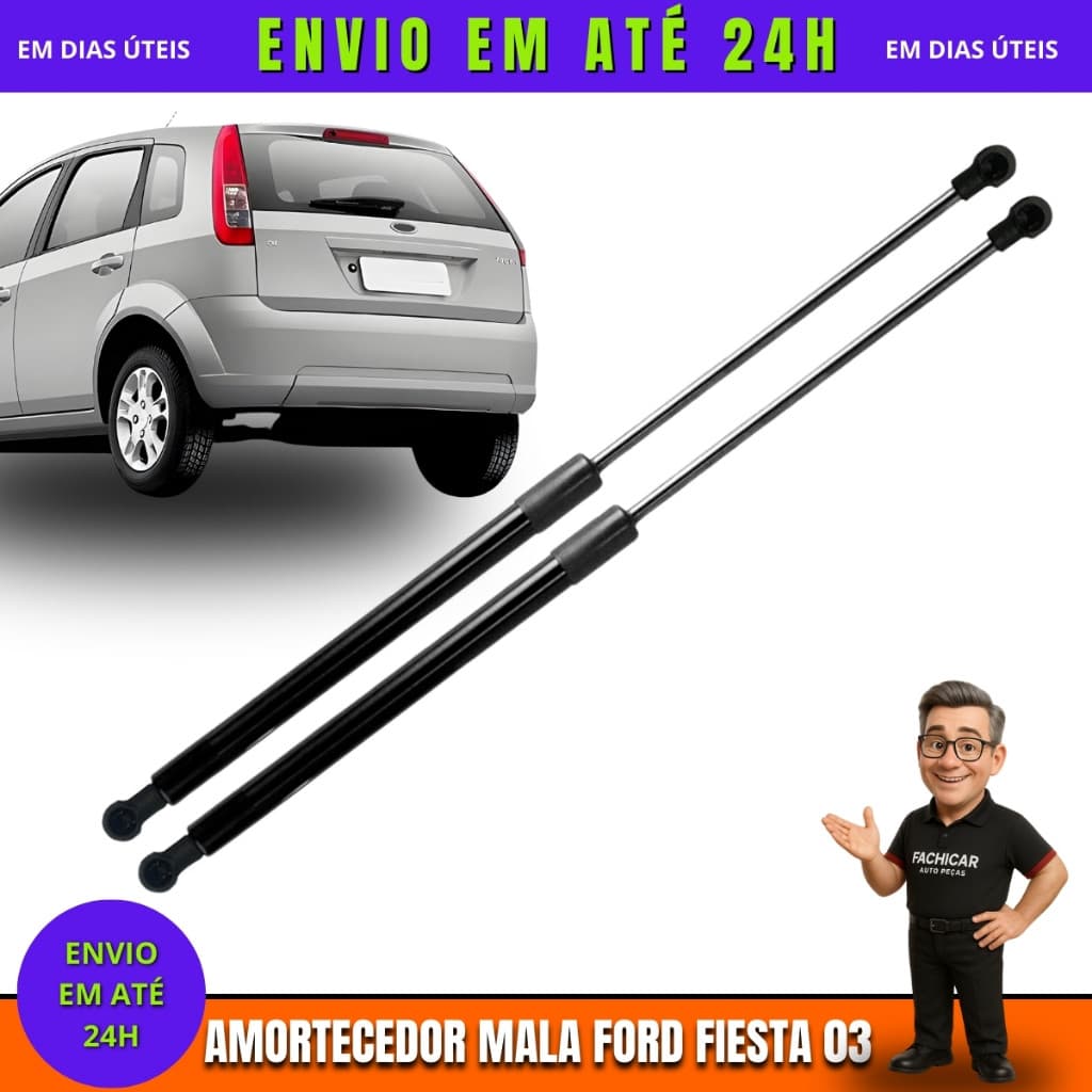 Amortecedor De Porta Mala Para Tampa Traseira Ford Fiesta 2003