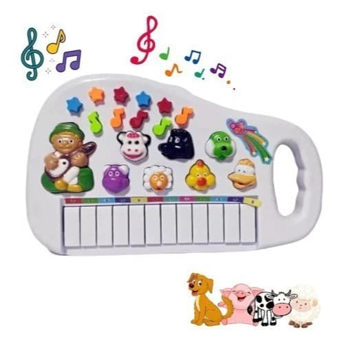 Piano Teclado Animal Brinquedo Infantil Sons Fazenda Sitio-4805