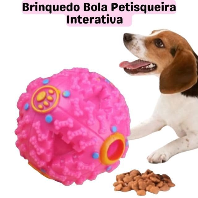 Brinquedo Bola Interativa Porta Petisco  com Som