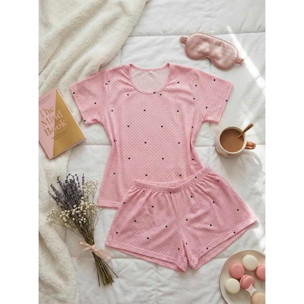 Pijama Baby Doll Plus Size Feminino Estampado Fresquinho Roupa de Dormir
