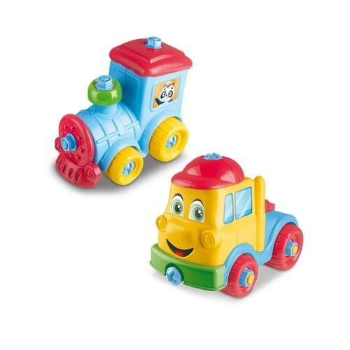 Kit Caminhão Trem Brinquedo Multicolorido Infantil Menino Veículos Educativo Diversão Conjunto