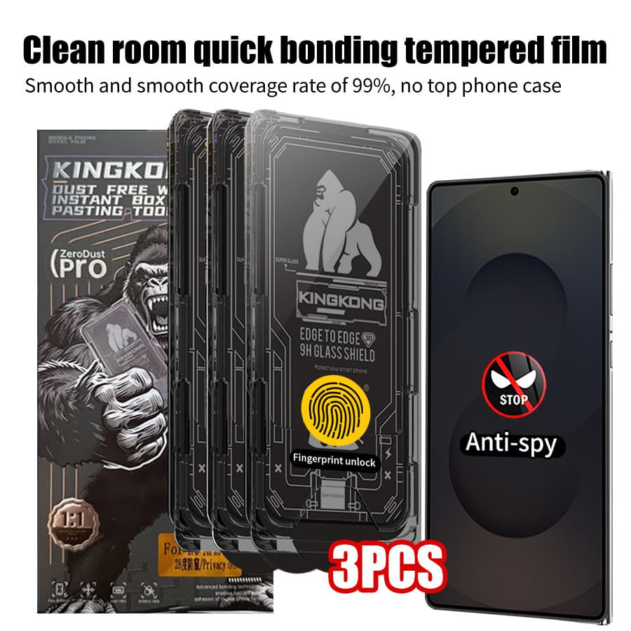 3PCS Fácil Instalação Privacidade Película de vidro Para Samsung Galaxy S26 S25 S24 S23 S22 Ultra Plus FE Edge Pelicula