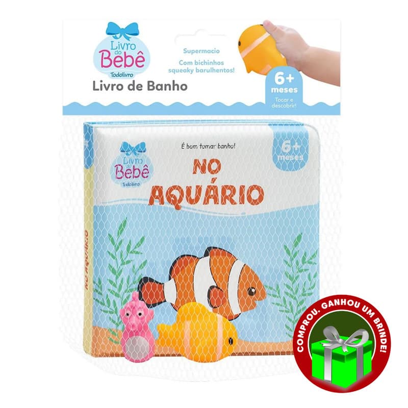 Livro É bom tomar Banho II! No Aquário SBN Crianças Filhos Infantil Desenho História Brincar
