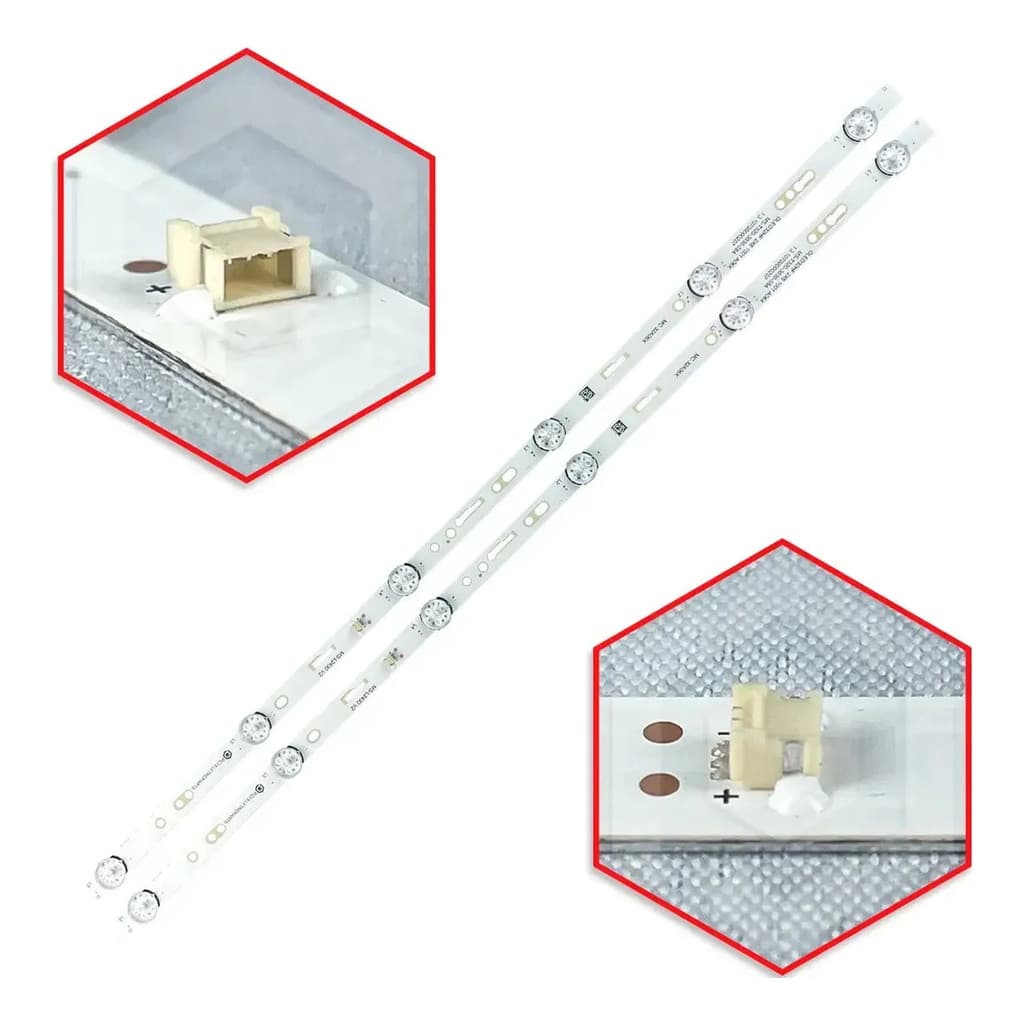 Kit 2 Barras De Led Hqstv32ny Hqtv32y Versão 3v