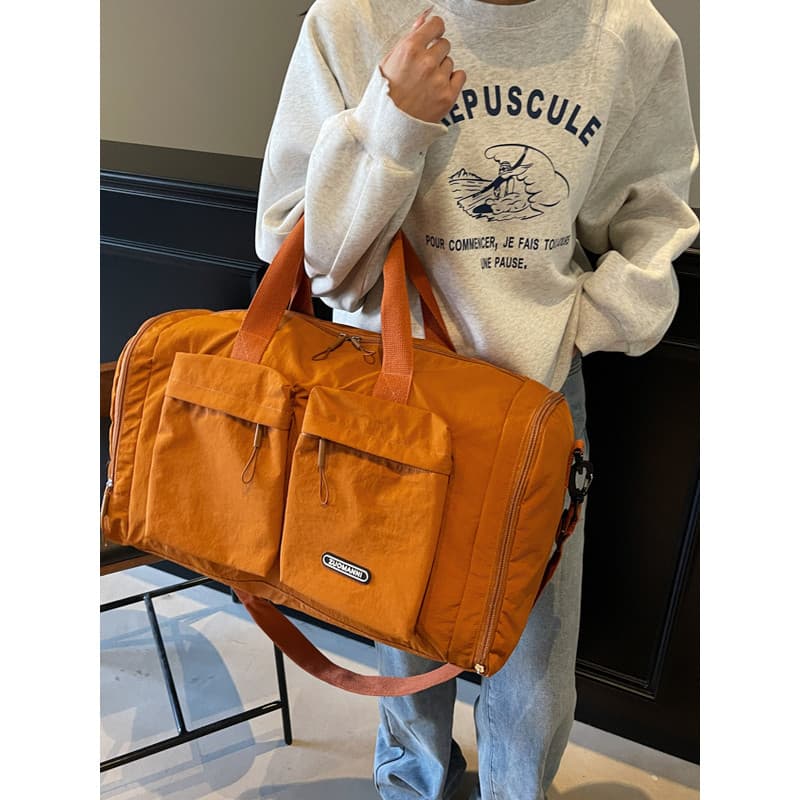 Estilo japonês coreano grande capacidade bolsa de viagem bolsa de viagem de negócios de curta distância leve saco de gin