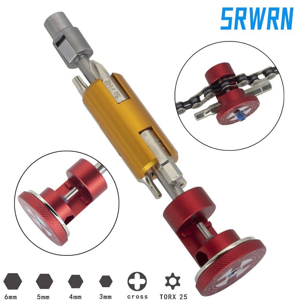 Chave de Corrente Oculta Multifuncional Portátil srwrn, Ferramenta Combinada para Bicicleta de Montanha T25