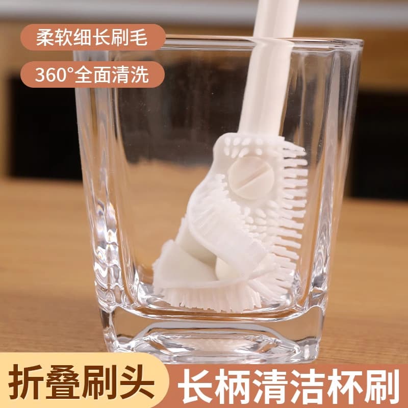 Escova de Silicone com cabo longo, copo de lavagem, vaso, ferramenta útil, escova de garrafa de lavagem, versão estendid