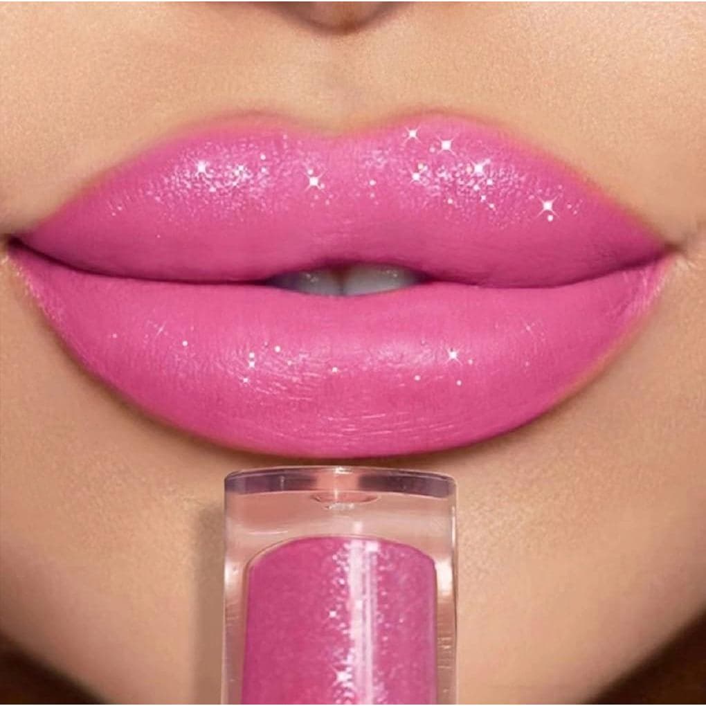 Gloss Labial com Glitter de 12 Cores - Batom Líquido de Alto Brilho, Cintilante e Brilhante - Cores Labiais de Longa Dur