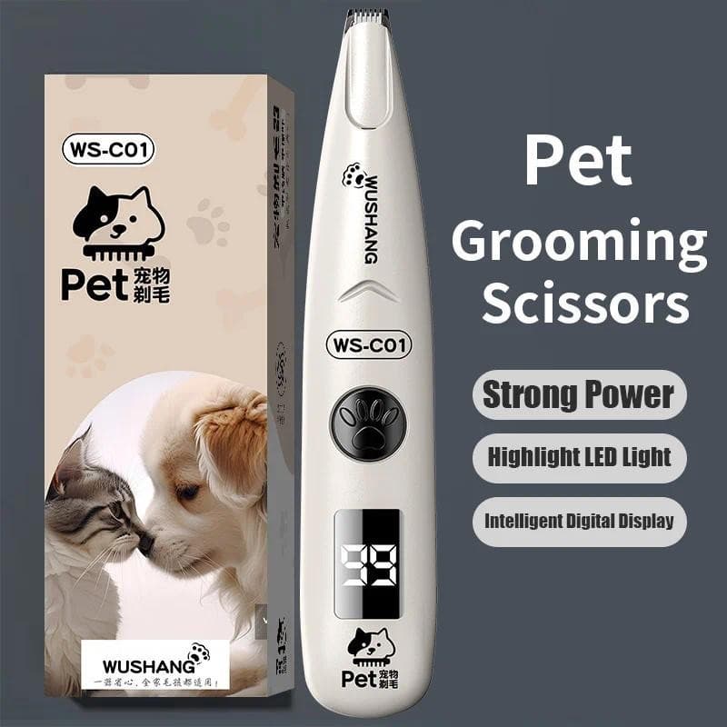 Aparador Elétrico Para Cães De Estimação , Com Luz LED , À Prova D'água , De Pelos Pés De Animais Baixo Ruído , Gato , C
