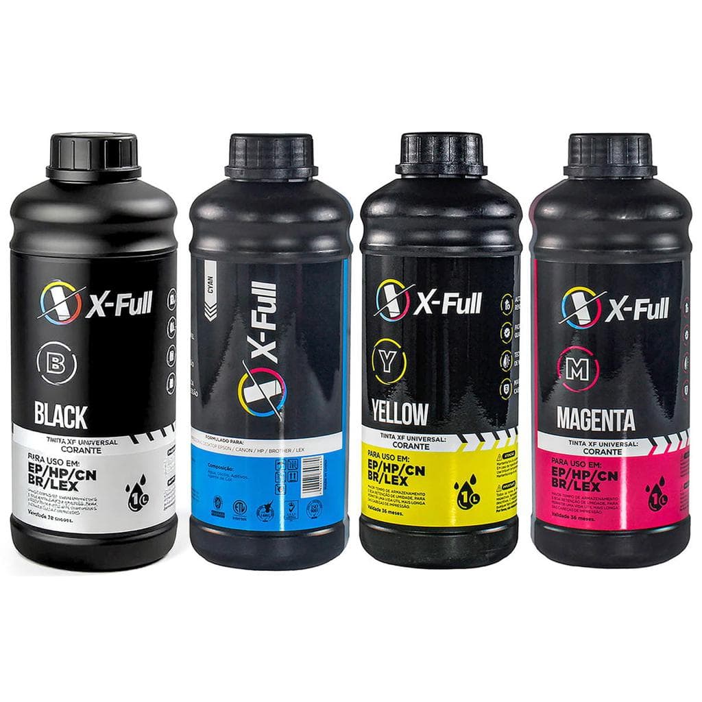 Tinta Corante Universal X-Full Compatível com Impressoras Desktop Refil 1 Litro