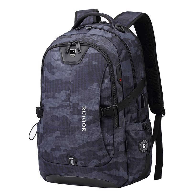 Rigo mochila masculina de grande capacidade, bolsa para computador de viagem de negócios, montanhismo, escola secundária