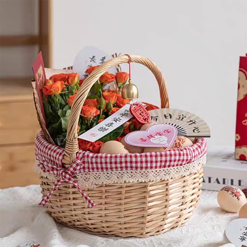 Maternidade confinamento Frangipani cesta influenciador piquenique cesta de armazenamento de frutas piquenique compras t