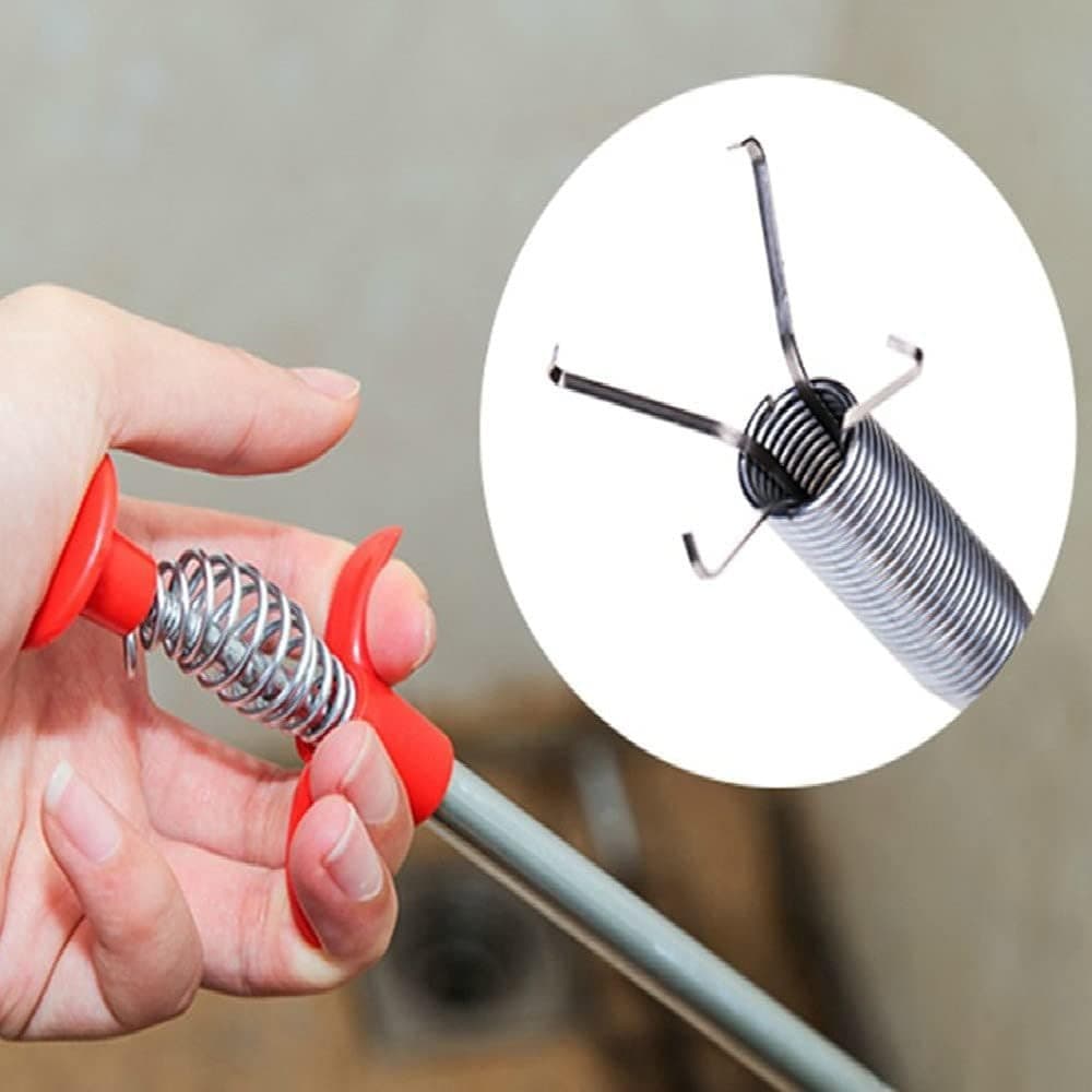 Desentupidor Ralo Cuba Pia Vaso 90cm: Pinça Pegador de Cabelo para Cano e Entupimentos!