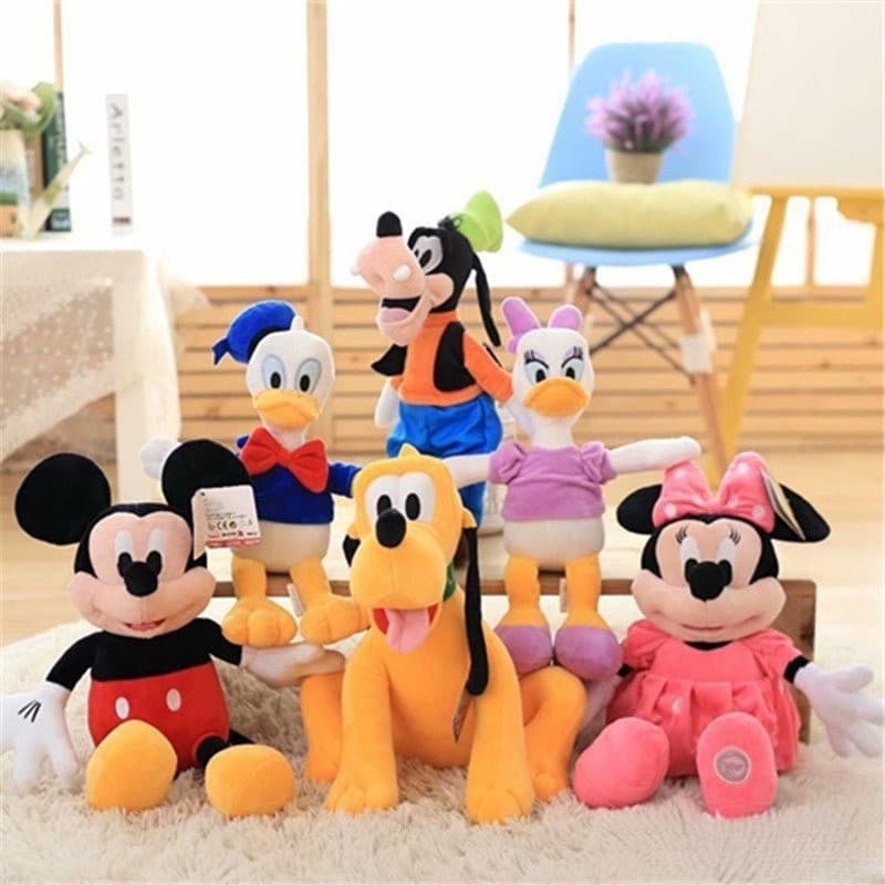30/40/50cm Bonito Mickey Mouse Minnie Pato Donald Margarida Dumbo Brinquedo de Pelúcia Boneca de Pelúcia de Desenho Anim