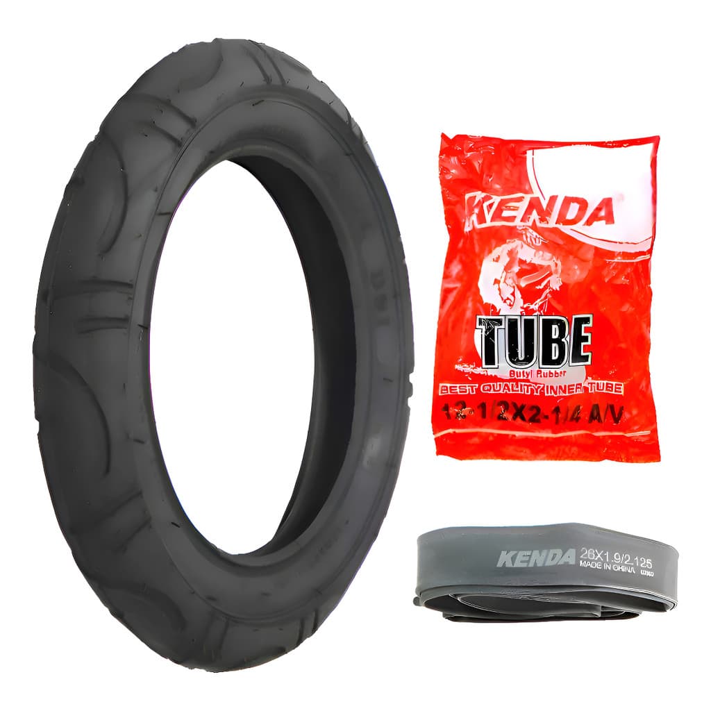 Kit 01 Pneu E 01 Camara Aro 12 X 1/2 X 2 1/4 Dsi Tires Carrinho Bebe Bike