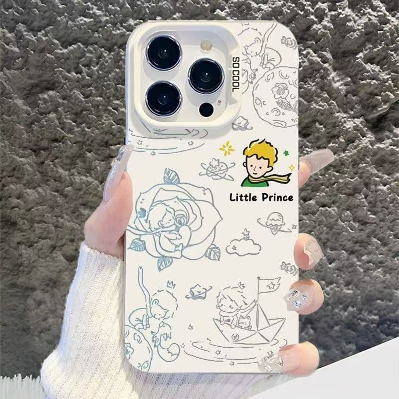 Capinha Capa Para iPhone XR XS MAX 7 8 14 15 16 PLUS 11 12 13 14 15 16 17 PRO MAX À Prova de Choque Fosca príncipe