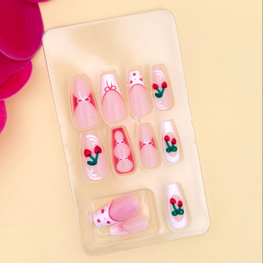 Unhas Postiças infantil Royal Produtos Decorado para Todos os Looks e Ocasiões 12 unhas T-696-2