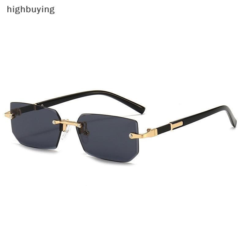 [highbuying] 1 Peça Óculos De Sol Sem Aro Retângulo Feminino Masculino Quadrados Pequenos Para Mulheres Praia Férias Via