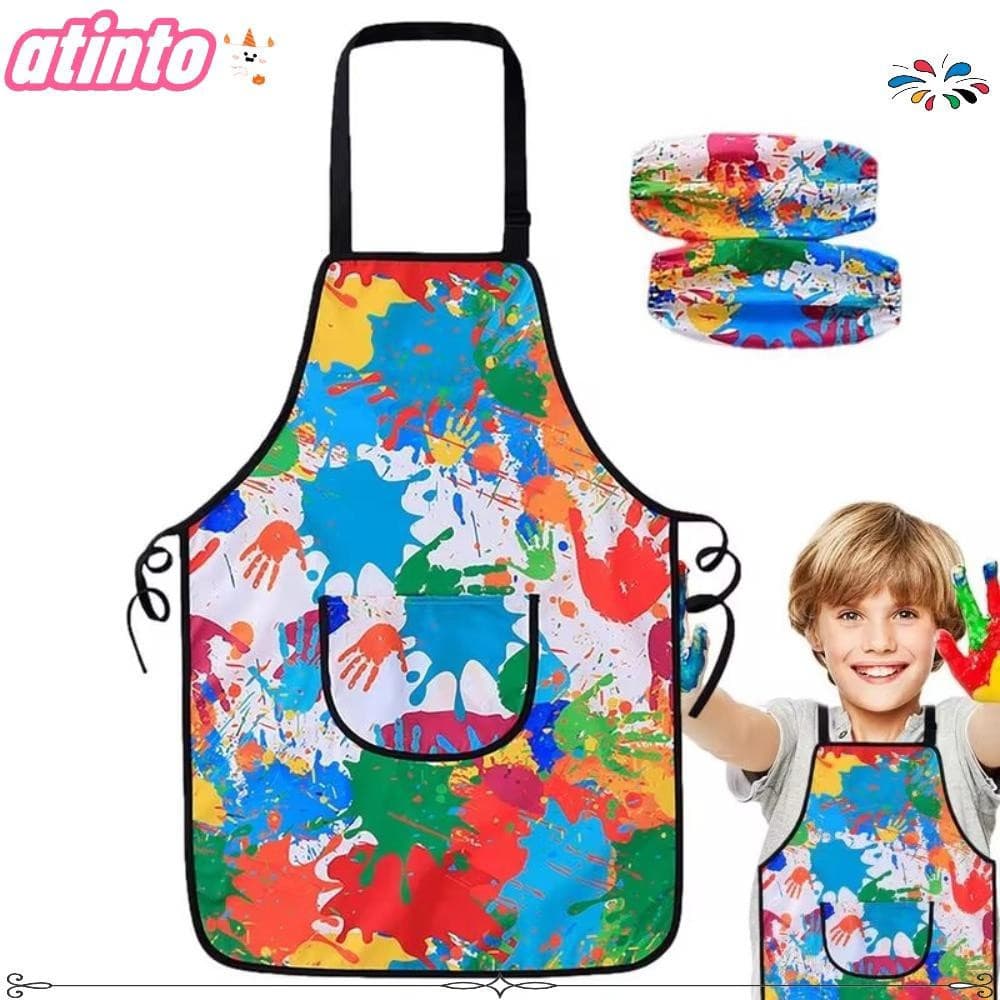 Avental De Pintura Infantil ATINTO , Babadores De Arte De Fantasia De Cosplay De Poliéster , Cozinha Fácil De Limpar À P