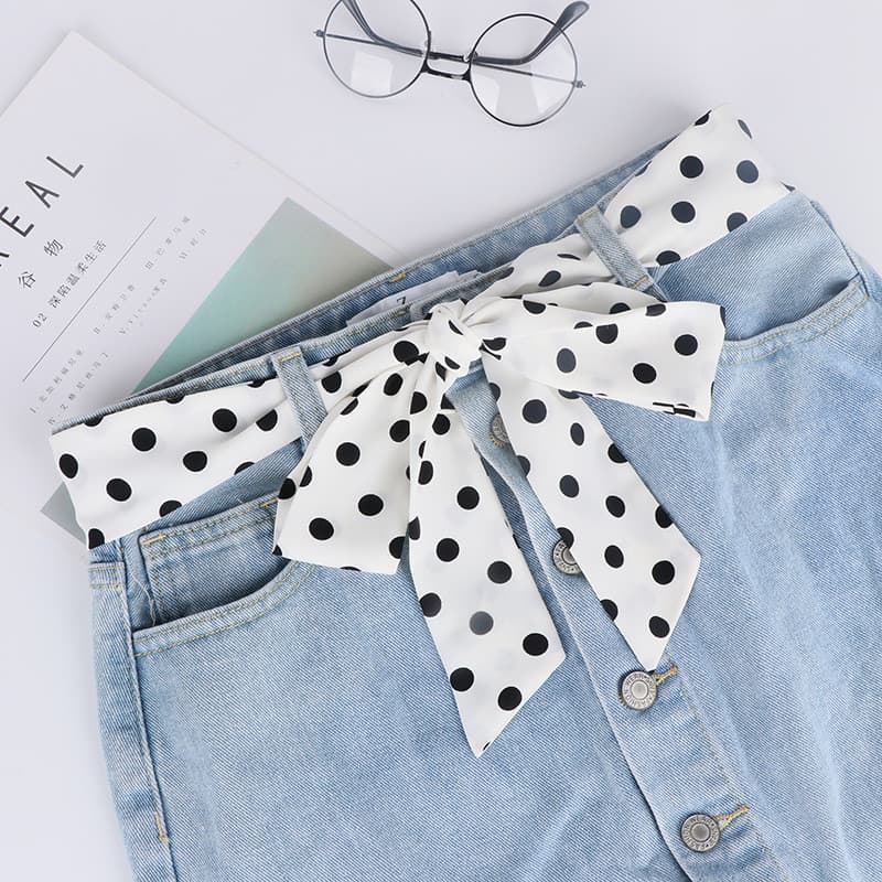 Cinto de arte retrô vestido decorativo feminino tecido de cintura estreita fita larga Streamer com saia calças ins renda