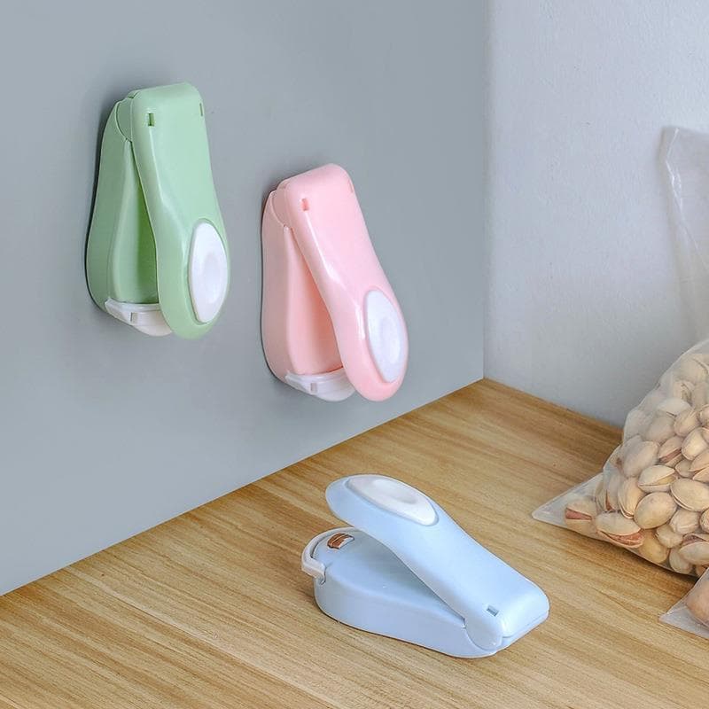 Mini máquina de selagem de pressão manual, máquina portátil de selagem por calor, seladora de saco de alimentos, lanche,