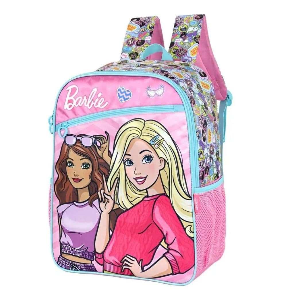 Mochila Costas Infantil Escolar Menina Barbie Morena Loira Luxcel