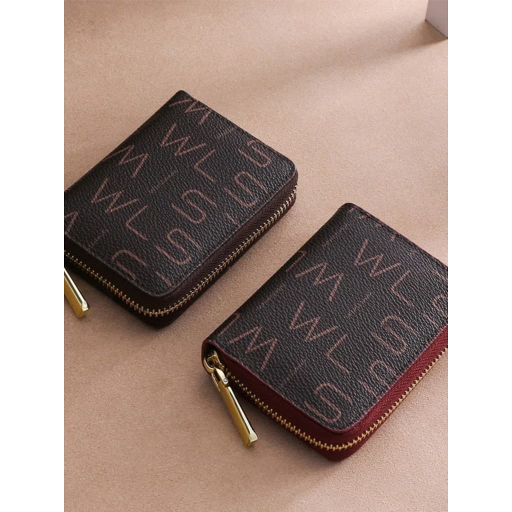Porta-cartões feminino requintado elegante pequeno slot para vários cartões Slot para documentos ultrafino de grande cap