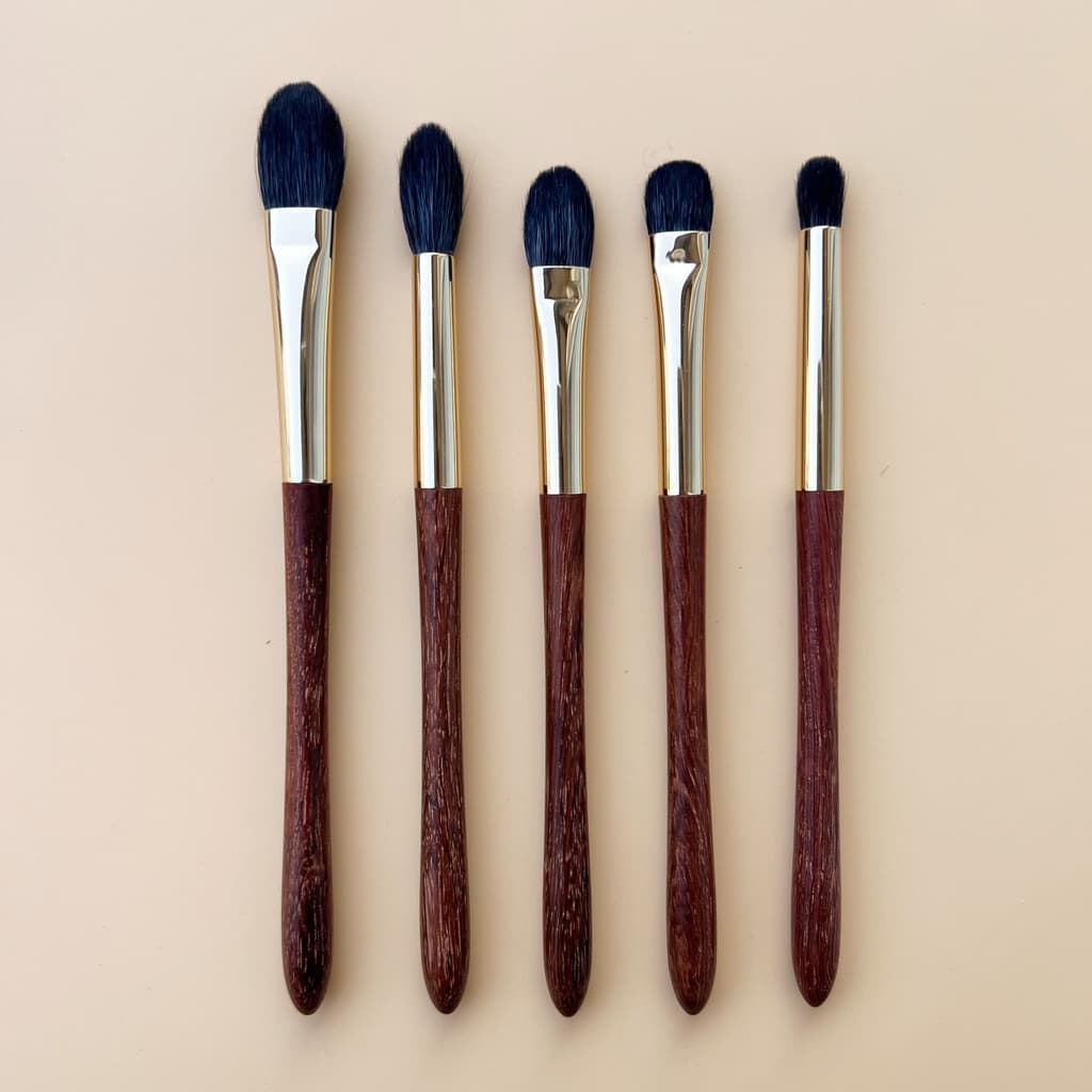 Rosewood artesanal luz fina frente lã sombra escova grande mancha escova chama nariz sombra escova toque macio