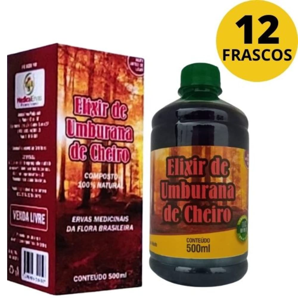 Kit com 12 Umburana de Cheiro 500ml Cada Frasco Chá Composto Suplemento Nutricional Amburana / Revenda Preço De Fabrica