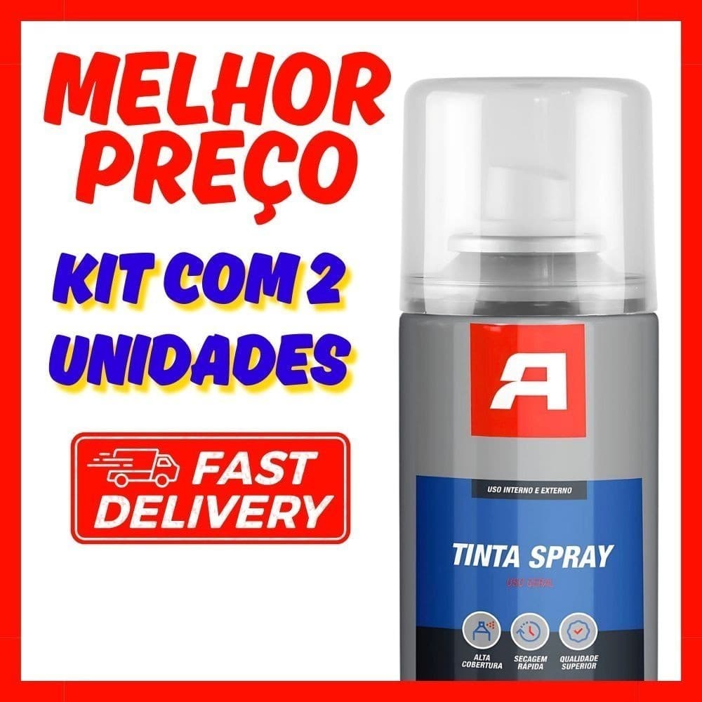 Kit 2 Tinta Sprays Uso Geral 400ml - Aluminio Super OK ! OK