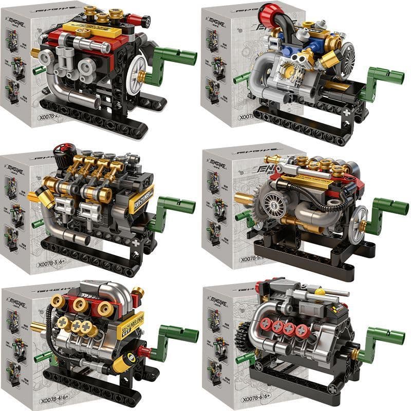 Motor V8 Mini Blocos de Montar Compatível LEGO Presente Criativo para Meninos